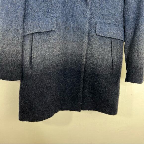 Banana Republic Double Breasted Wool Blue Ombre Coat Size Small - Picture 9 of 16